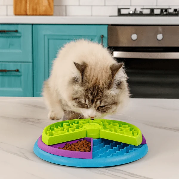 Gamelles anti glouton chat - Plusieurs niveaux ludiques - AntiCroc360™