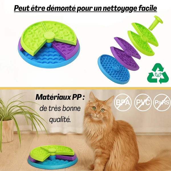 Gamelles anti glouton chat - Plusieurs niveaux ludiques - AntiCroc360™