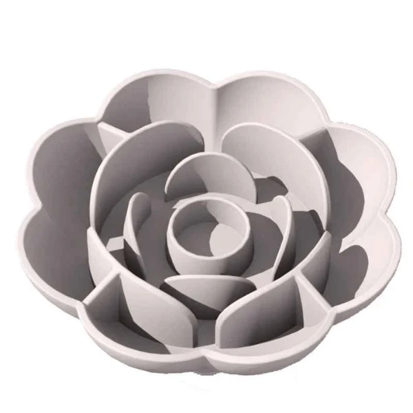 Gamelle anti glouton chat - Reliefs fleur silicone - FlowerSlow™