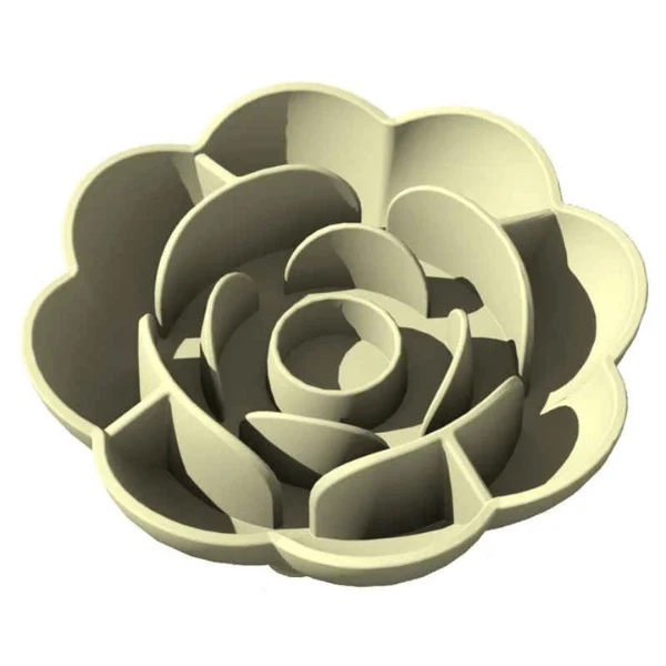 Gamelle anti glouton chat - Reliefs fleur silicone - FlowerSlow™