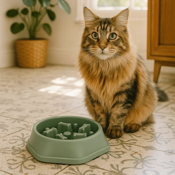 Gamelle anti glouton chat - Ludique labyrinthe apaisant - Break Bowl™