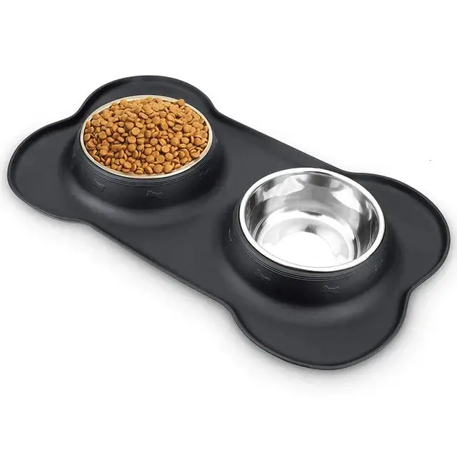 Doubles gamelles anti-dérapante pour chien