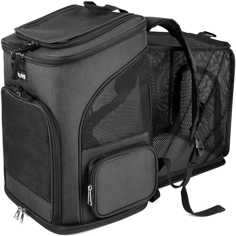 Sac à dos de promenade extensible pour chat – 33 x 27 x 42 cm