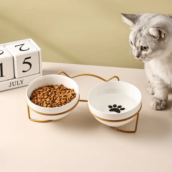 Gamelle pour chat ergonomique - Bol Céramicat™ : bol céramique