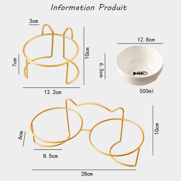 Gamelle pour chat ergonomique - Bol Céramicat™ : bol céramique