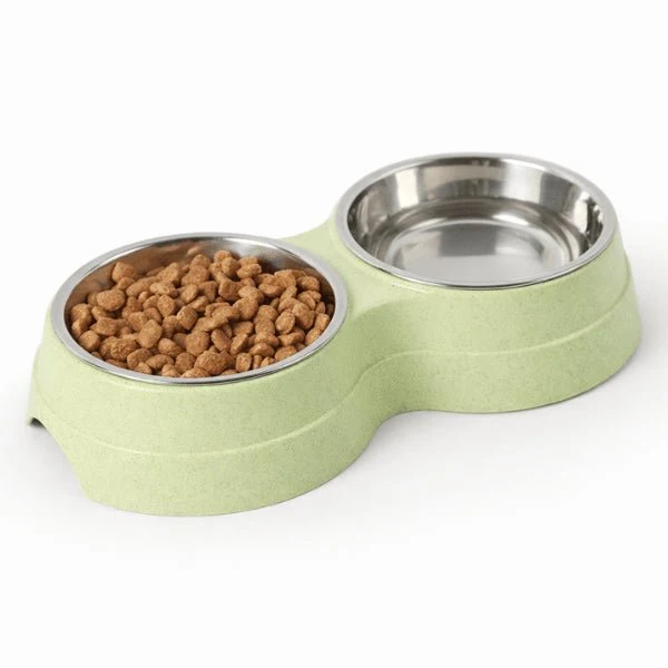 Gamelle pour chat - double bols inox - DoubleCat-Classic™