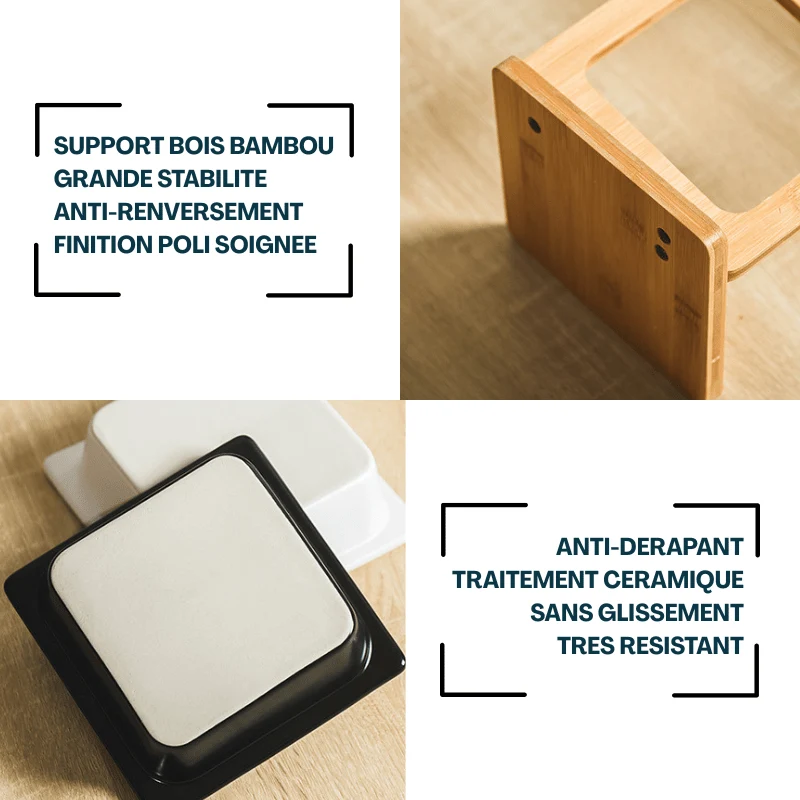 Gamelle pour chat céramique - Daily-Moustache™ : design haut de gamme