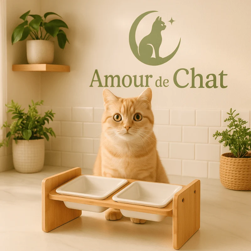 Gamelle pour chat céramique - Daily-Moustache™ : design haut de gamme