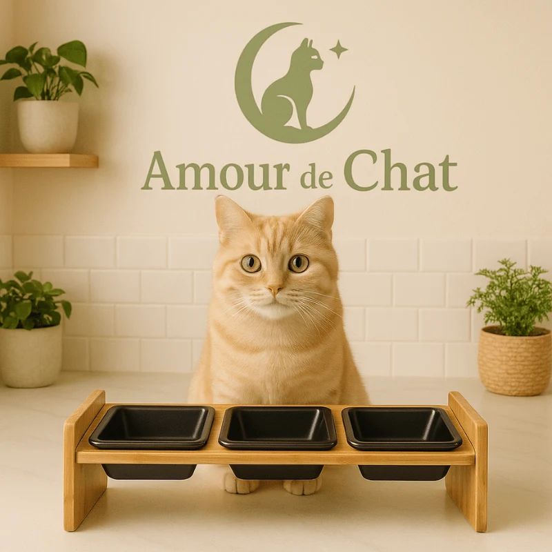 Gamelle pour chat céramique - Daily-Moustache™ : design haut de gamme
