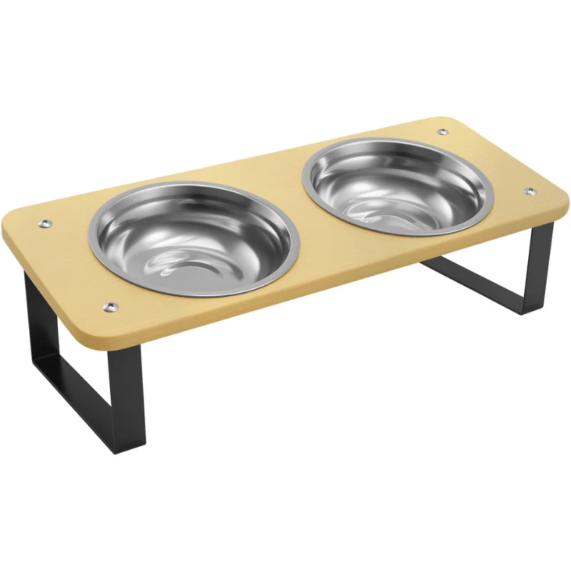 Gamelle pour chat triple - Doux-Festin™ : bols inox amovibles
