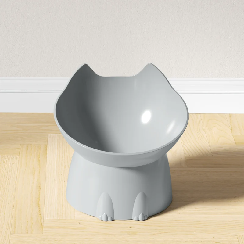 Gamelle pour chat inclinée - Dîner-Levé™ : design tête de chat