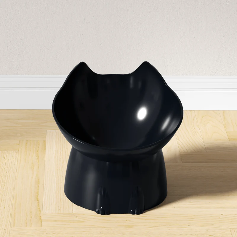 Gamelle pour chat inclinée - Dîner-Levé™ : design tête de chat