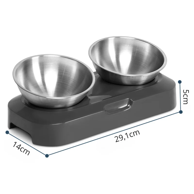 Gamelle pour chat réglable - Goûter-Griffe™ : bol inox