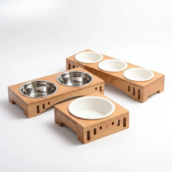 Gamelle pour chat surélevée - Céraminox-Cat™ : céramique ou inox