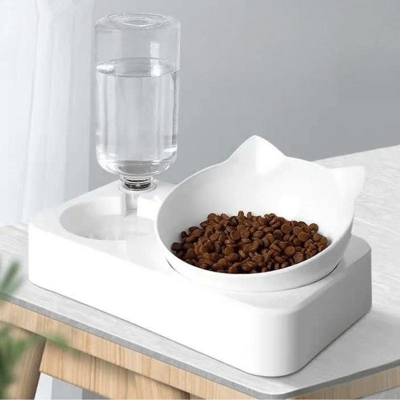 Gamelle pour chat 2 en 1 - Croc-Water™ : avec distributeur d'eau