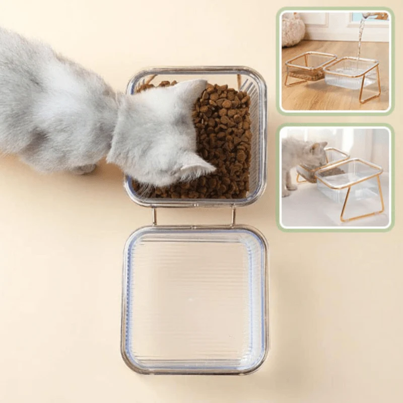 Gamelle pour chat - Golden-Cat™ : inclinée et surélevée