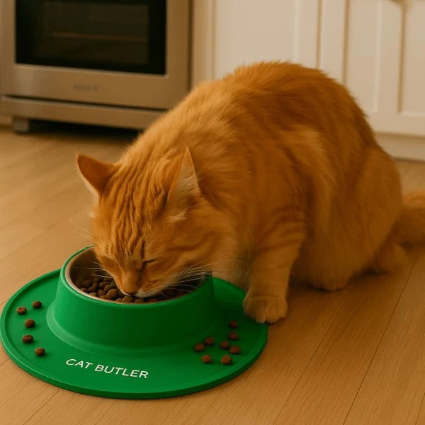 Gamelle chat - bol inox amovible & sol propre - BowlClean™