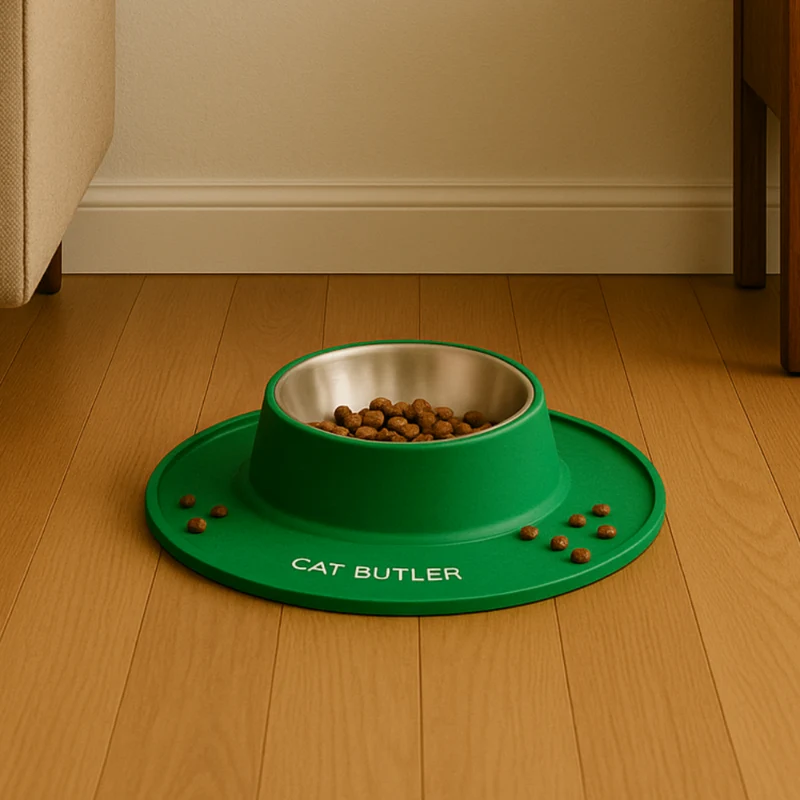 Gamelle chat - bol inox amovible & sol propre - BowlClean™
