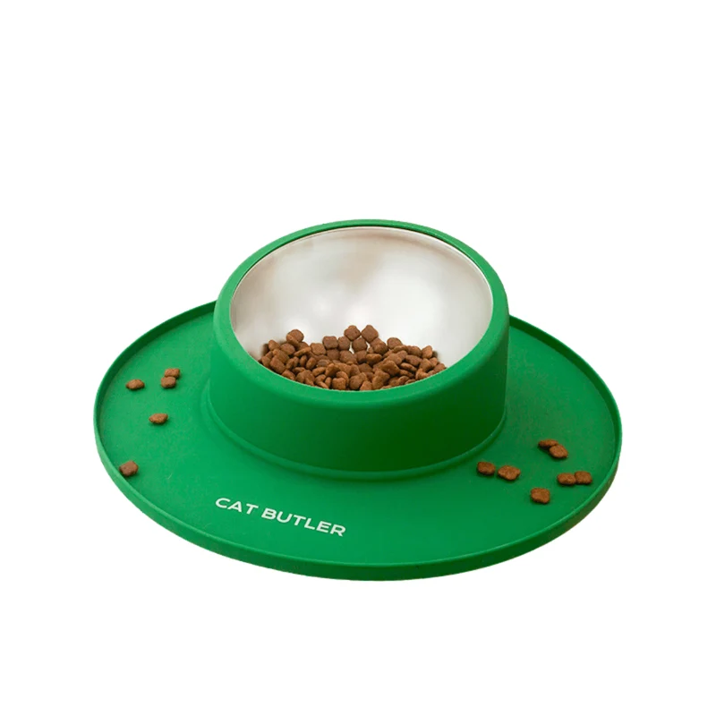 Gamelle chat - bol inox amovible & sol propre - BowlClean™