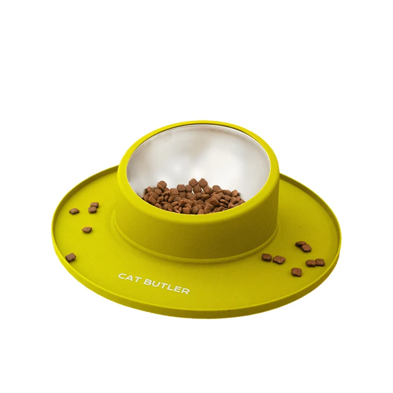 Gamelle chat - bol inox amovible & sol propre - BowlClean™