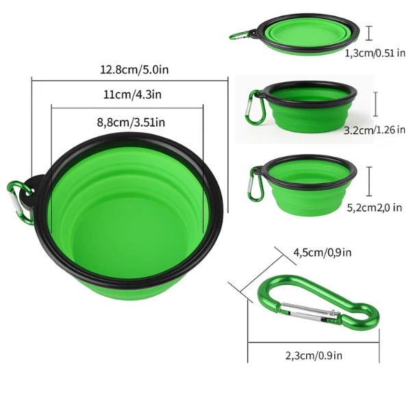 Gamelle chat pliable silicone - Bowl-Trip™ : transport pratique