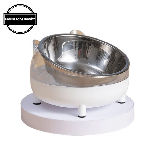 Gamelle chat inclinée - Moustache Bowl™ : digestion facilitée