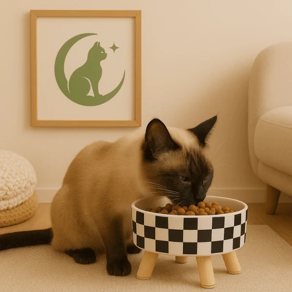 Gamelle chat surélevée - Festin’Félin™ : design et anti-renversement