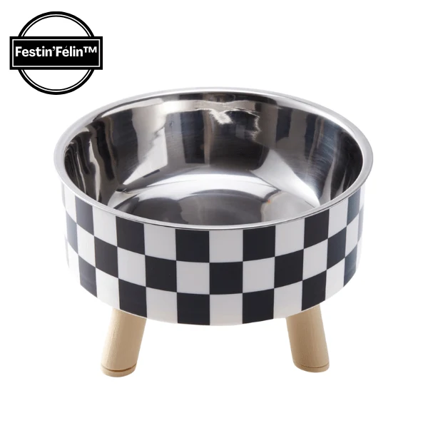 Gamelle chat surélevée - Festin’Félin™ : design et anti-renversement