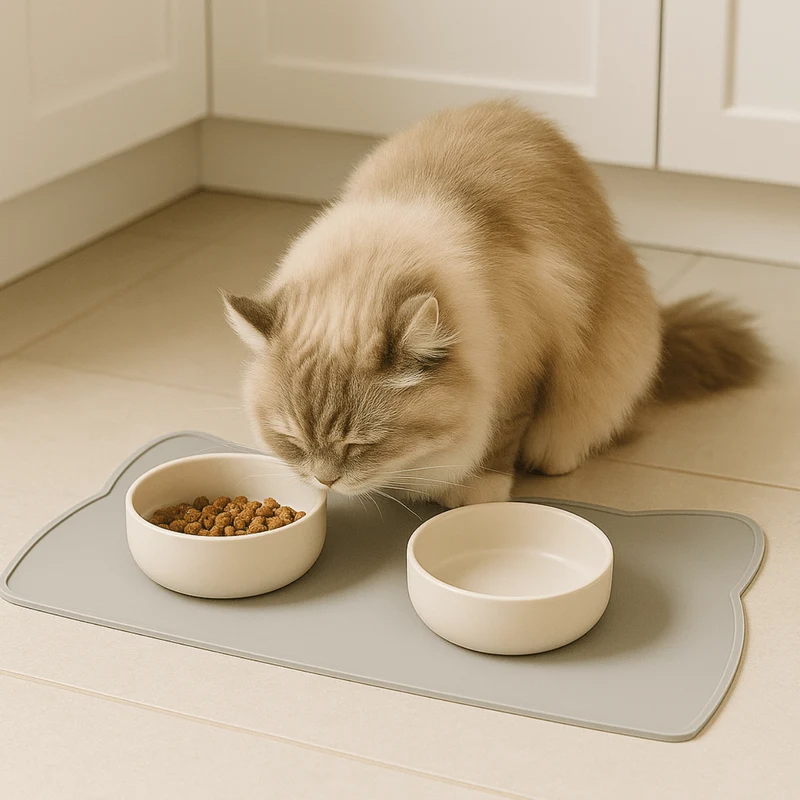 Tapis gamelle chat | KittyPlacemat™