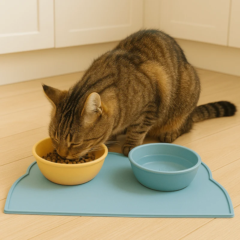 Tapis gamelle chat | KittyPlacemat™