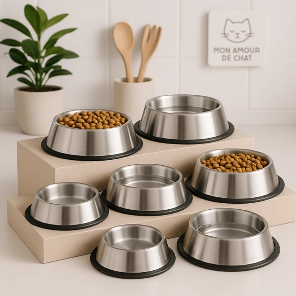 Gamelle chat - Croc'Inox™ : antidérapante 6 tailles