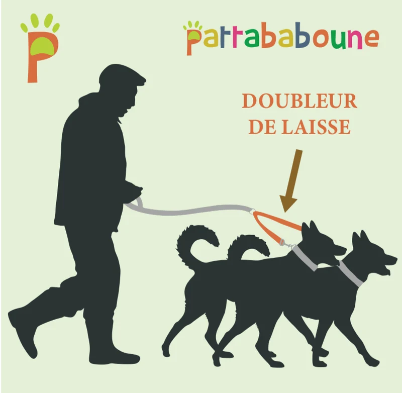 Doubleur de laisse personnalisé en biothane - 25 mm