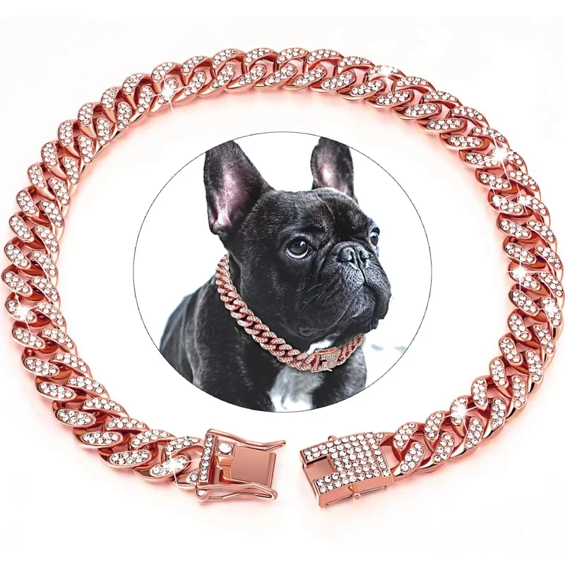 Collier strass chien