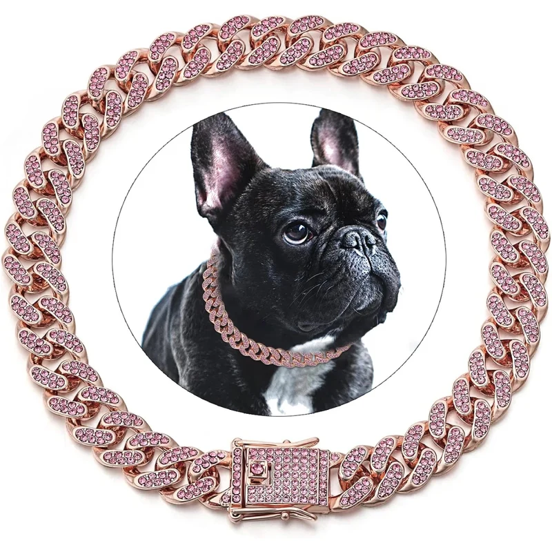 Collier strass chien