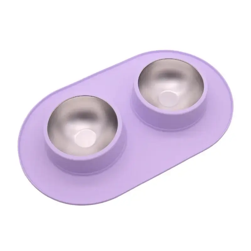 Gamelle double avec protection silicone
