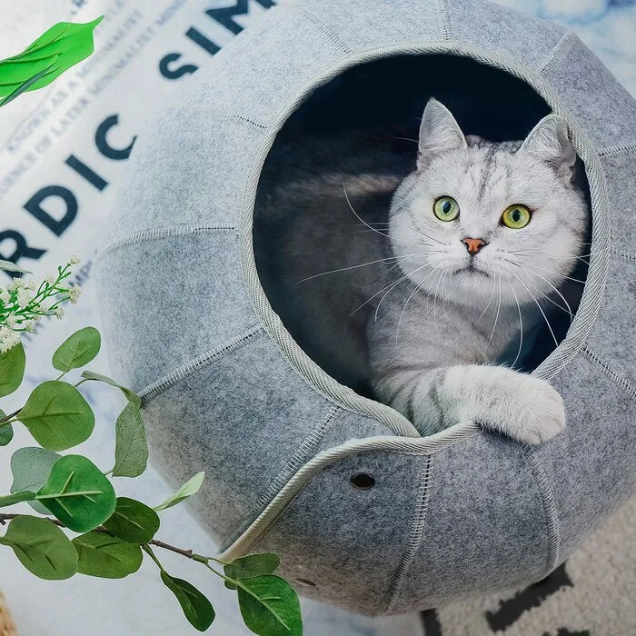 Couchage modulable en feutre pour chat