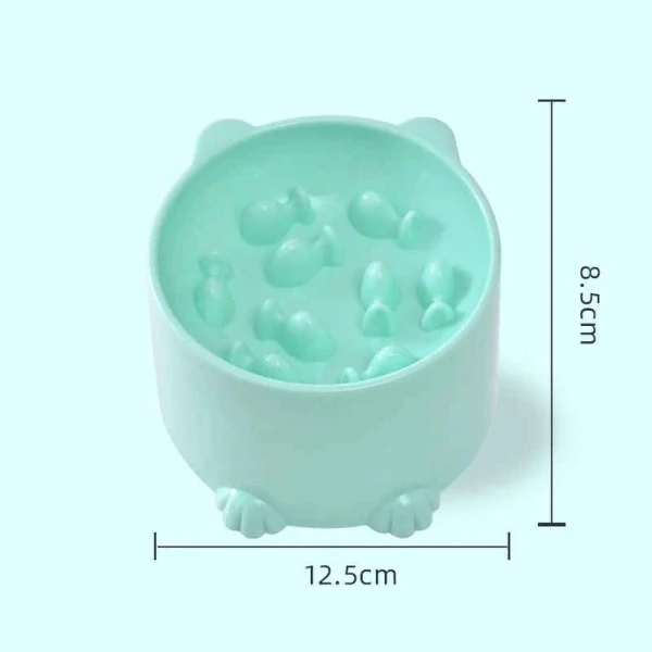 Gamelle anti glouton chat - Surélevée reliefs poisson - Croc NoSpeed™