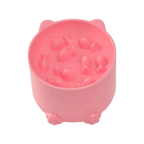 Gamelle anti glouton chat - Surélevée reliefs poisson - Croc NoSpeed™