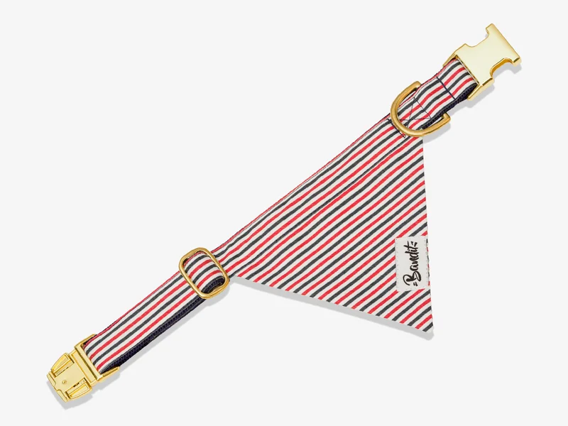 Bandana pour chien bleu blanc rouge