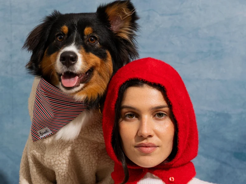 Bandana pour chien bleu blanc rouge