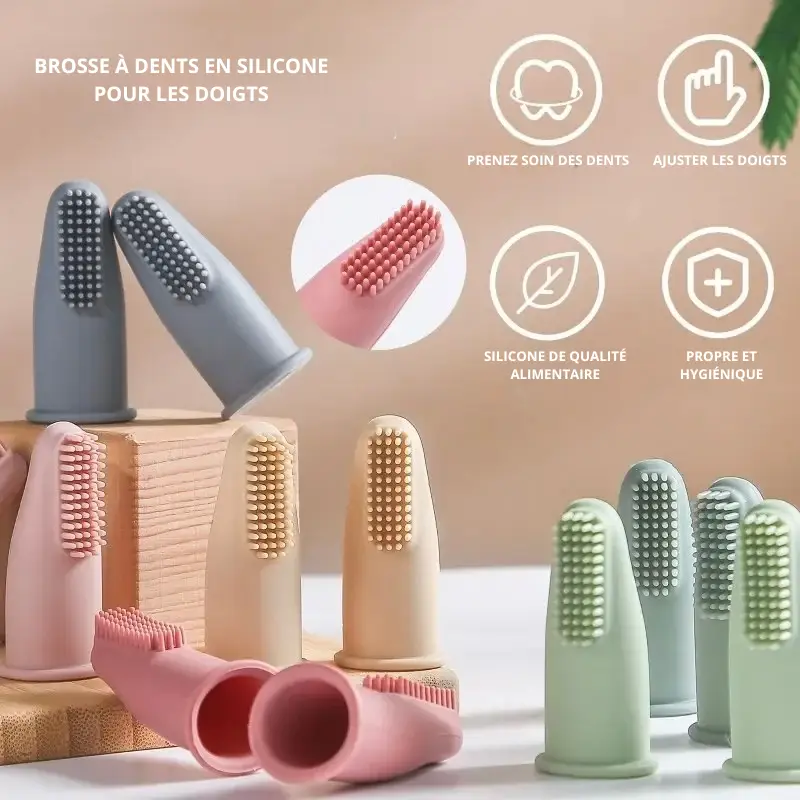 Brosse à dent doigt en silicone