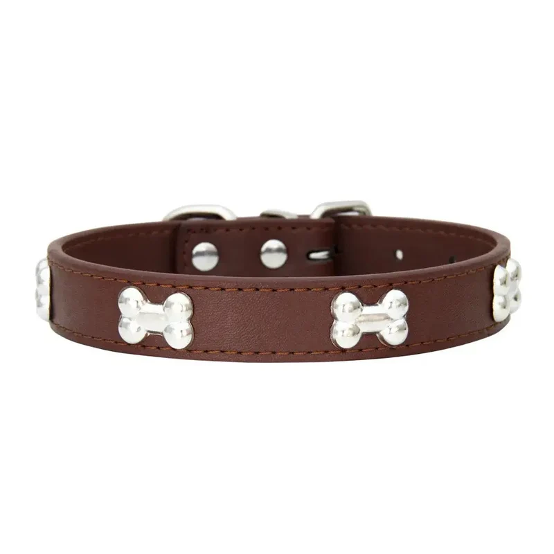 Collier pour petit chien en cuir