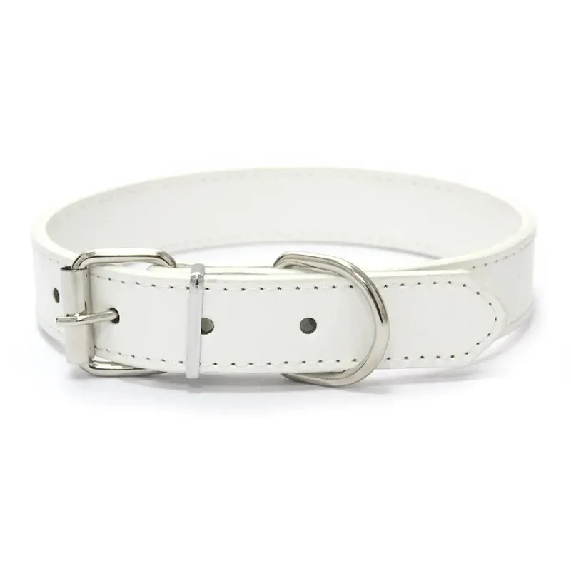 Collier style cuir ajustable pour chien