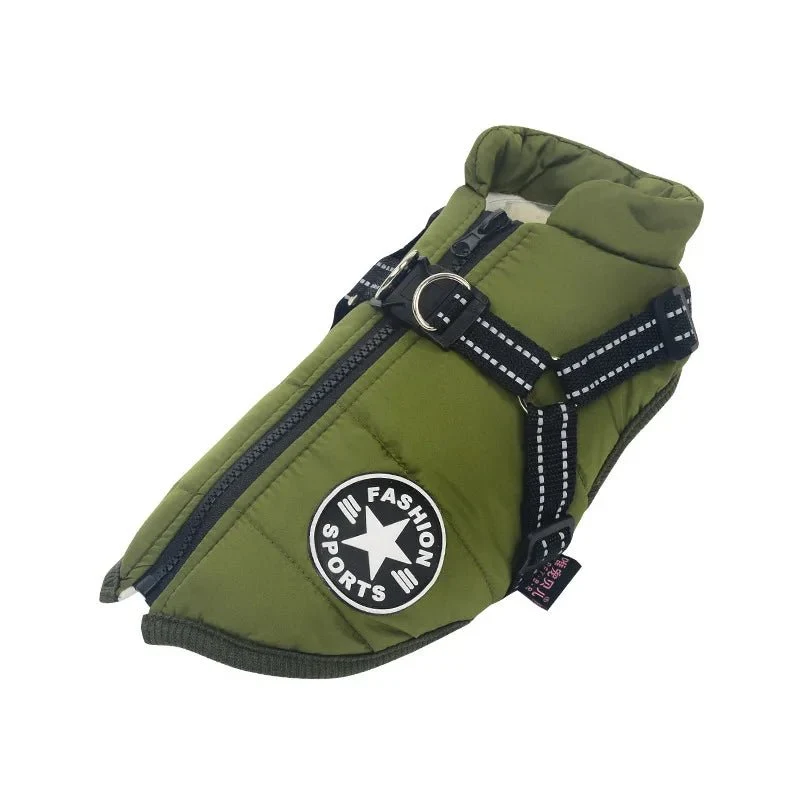 Manteau pour petit chien avec harnais intégré