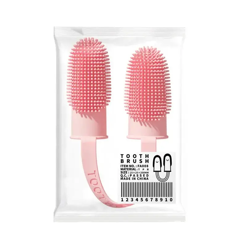 Brosse à dents doigts double pour chien