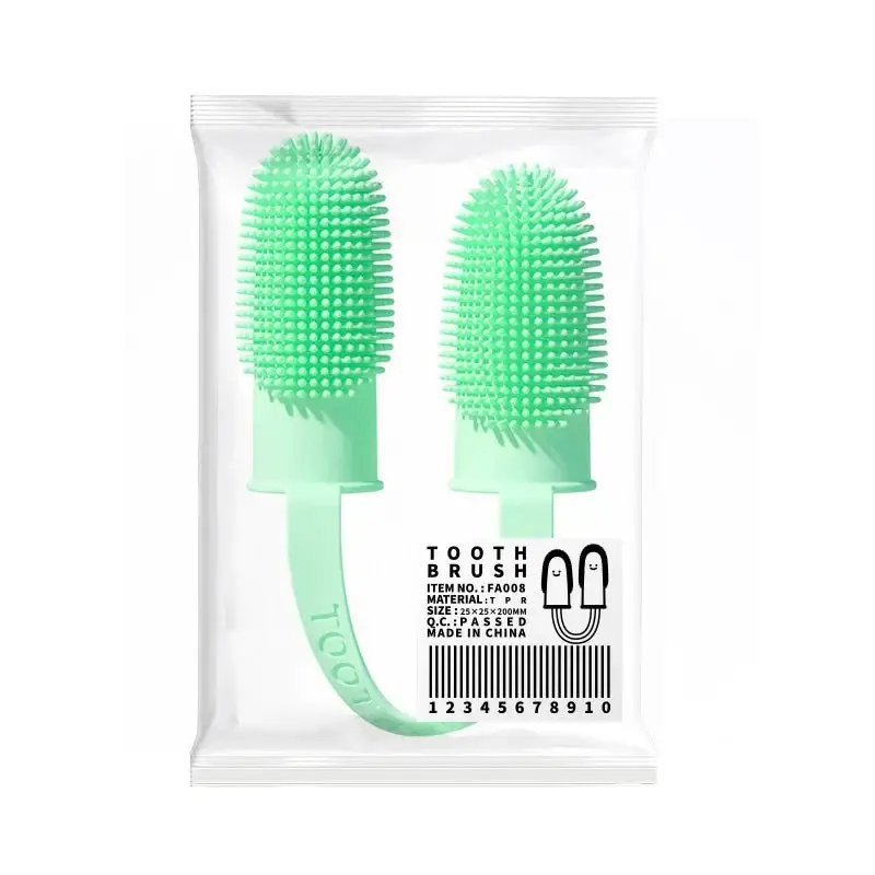 Brosse à dents doigts double pour chien