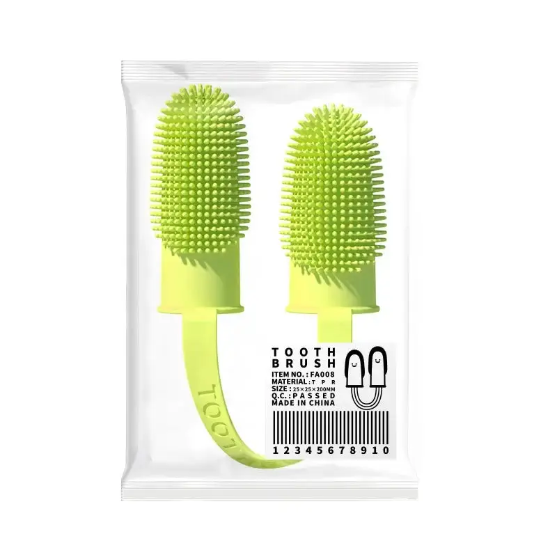 Brosse à dents doigts double pour chien