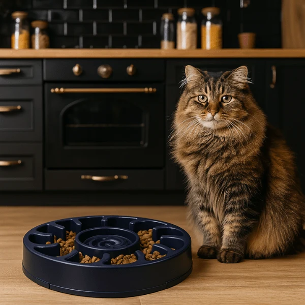 Gamelle anti glouton - Repas lent avec eau - WhiskerPause™