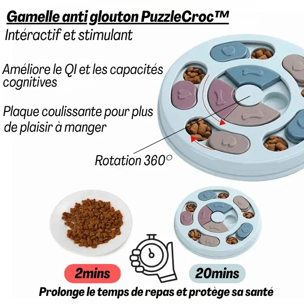 Gamelle anti glouton - Puzzle interactif alimentaire - PuzzleCroc™