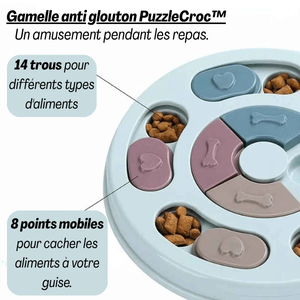 Gamelle anti glouton - Puzzle interactif alimentaire - PuzzleCroc™